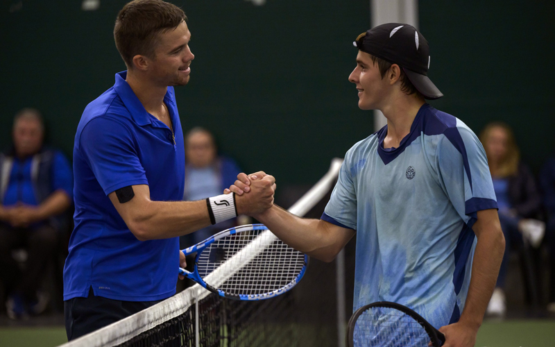 Nagy Péter és Sztasák Jonatán a pénteki elődöntő után - Fotó: huntennis.hu